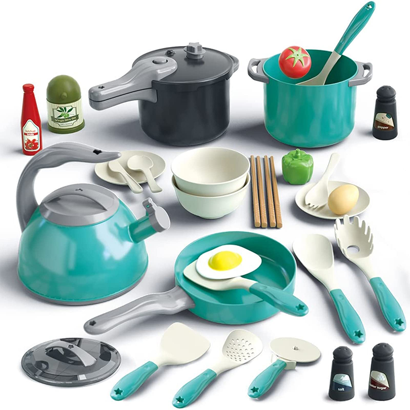 Kids Outdoor Mud Kitchen Accessories - Pretend Cooking Playset com Play Pots