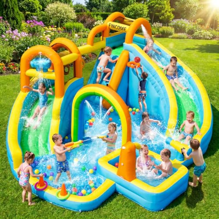 Kids Outdoor Water - Parque aquático inflável para crianças: material