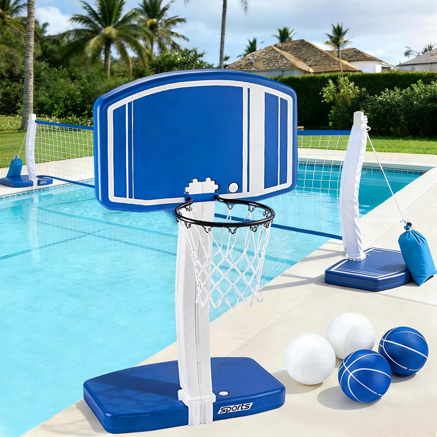 Kids Outdoor Water - Aro de Basquete e Rede de