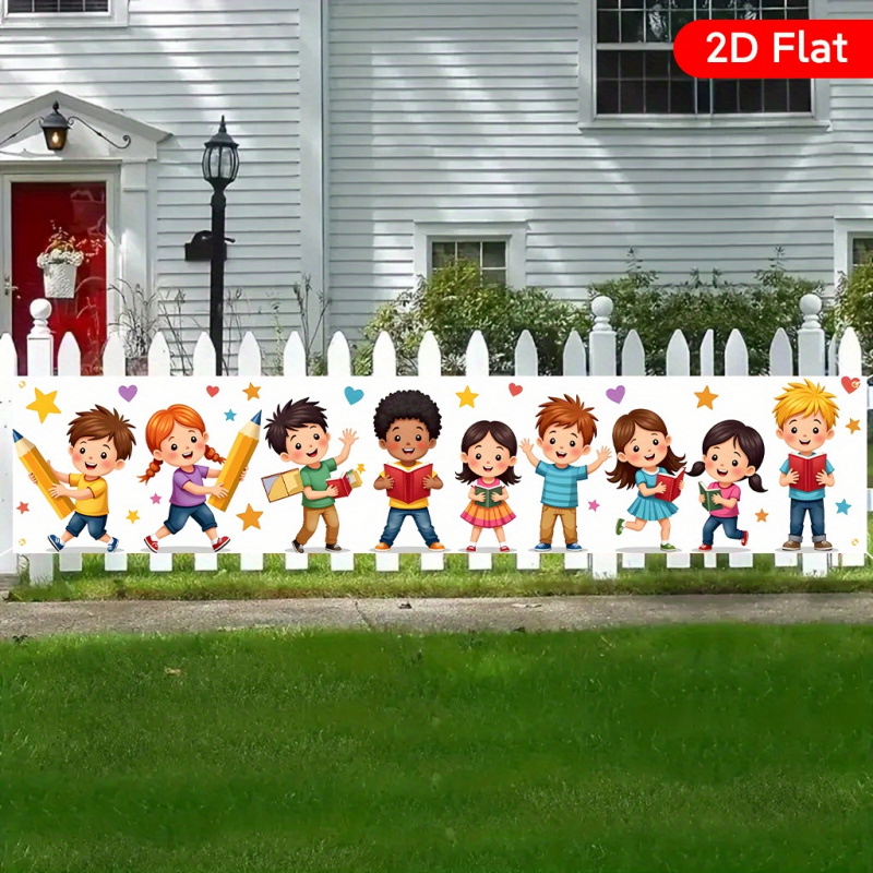 Kids Outdoor Yard - Banner de Jardim VIKAMA Volta às