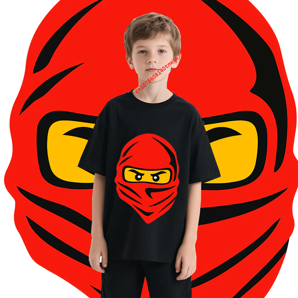 Kids Outdoor Ninja Warrior Course - Red Ninja Eyes anime traje crianças