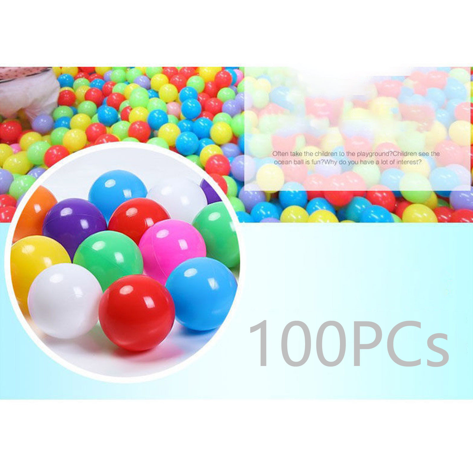 Kids Outdoor House Accessories - 100 Bolas Plásticas de 55MM para
