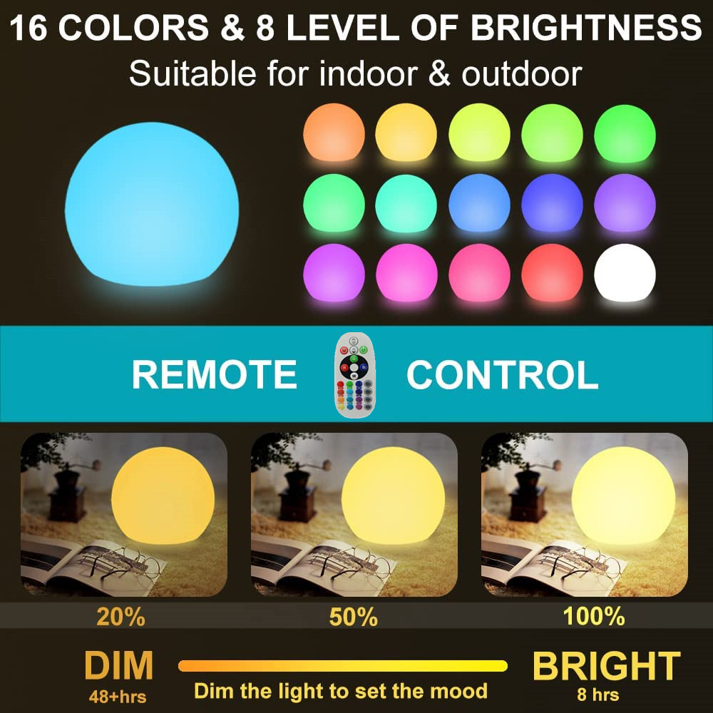 Luz de bola brilhante led reca - Kids Outdoor Yard avaliação e preço