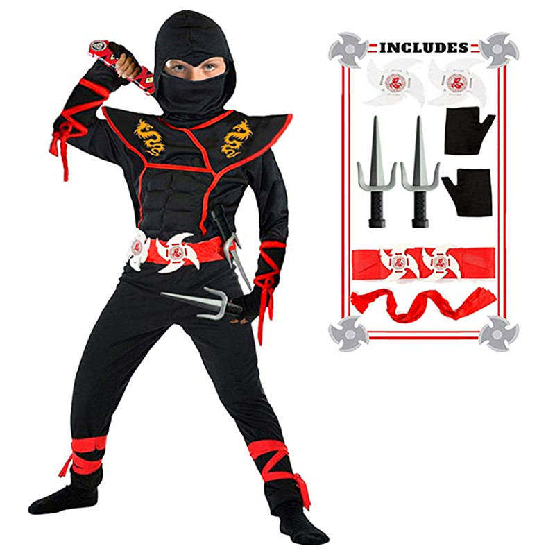 Traje ninja preto menino hallo - Kids Outdoor Ninja Warrior Course avaliação e preço